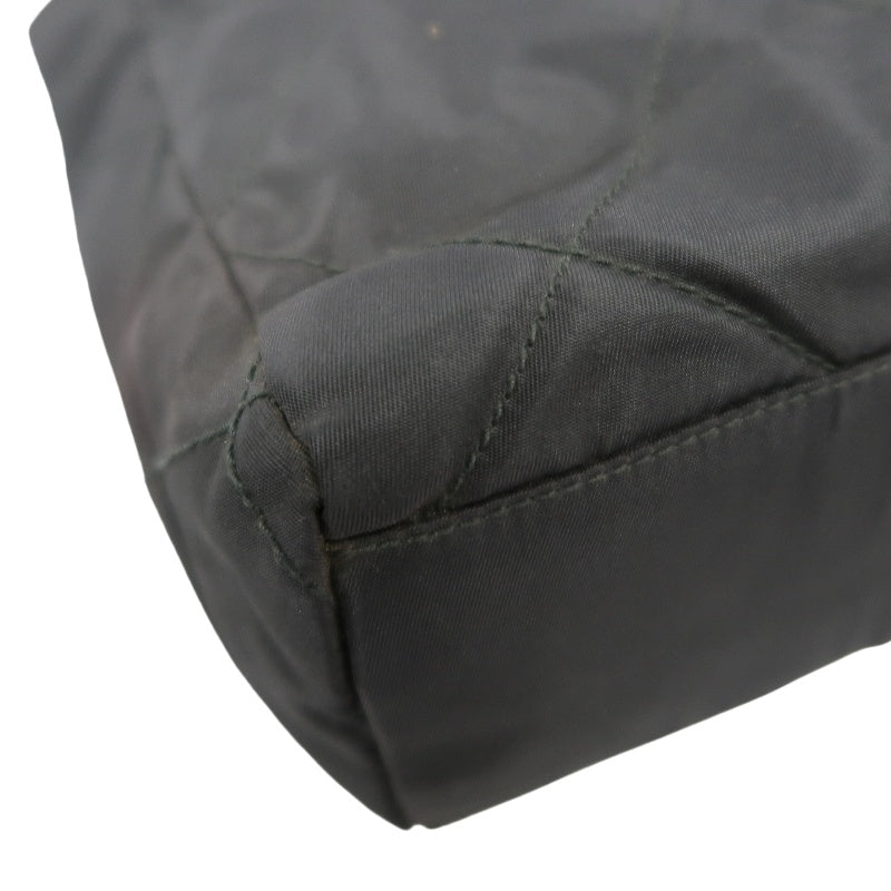 Prada Nylon Chain Shoulder Bag, Black with Gold-tone Hardware