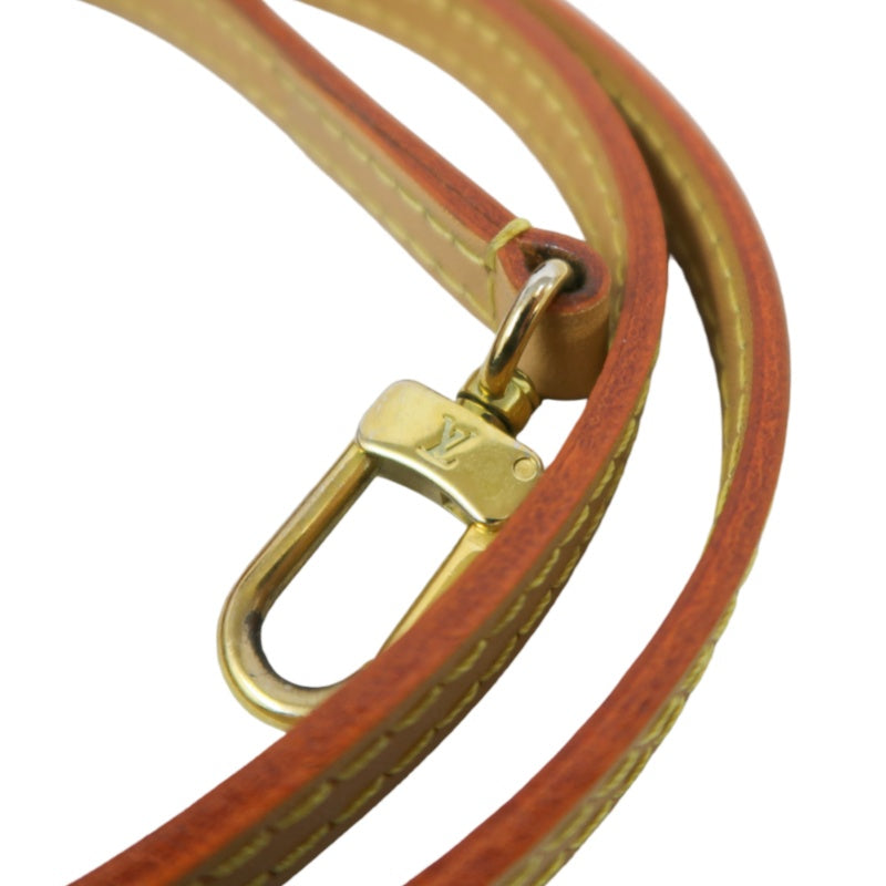 LOUIS VUITTON Sac Plat BB Monogram Handbag, Brown, with Shoulder Strap