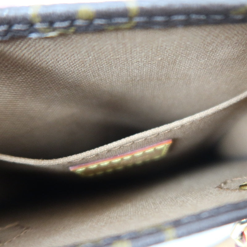 LOUIS VUITTON Sac Plat BB Monogram Handbag, Brown, with Shoulder Strap