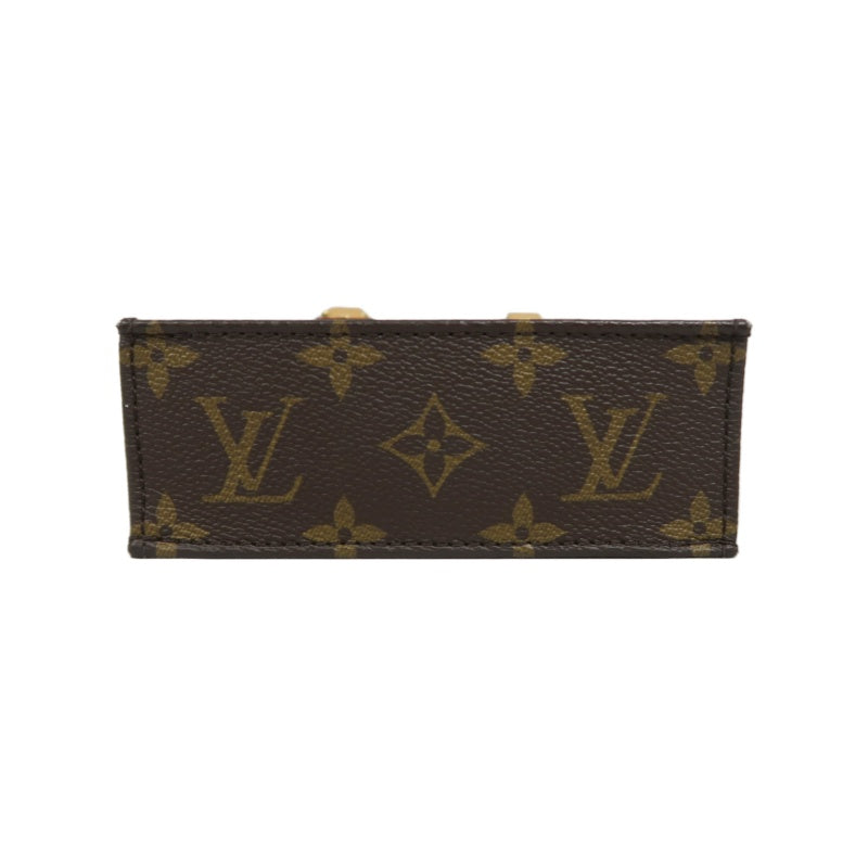 LOUIS VUITTON Sac Plat BB Monogram Handbag, Brown, with Shoulder Strap