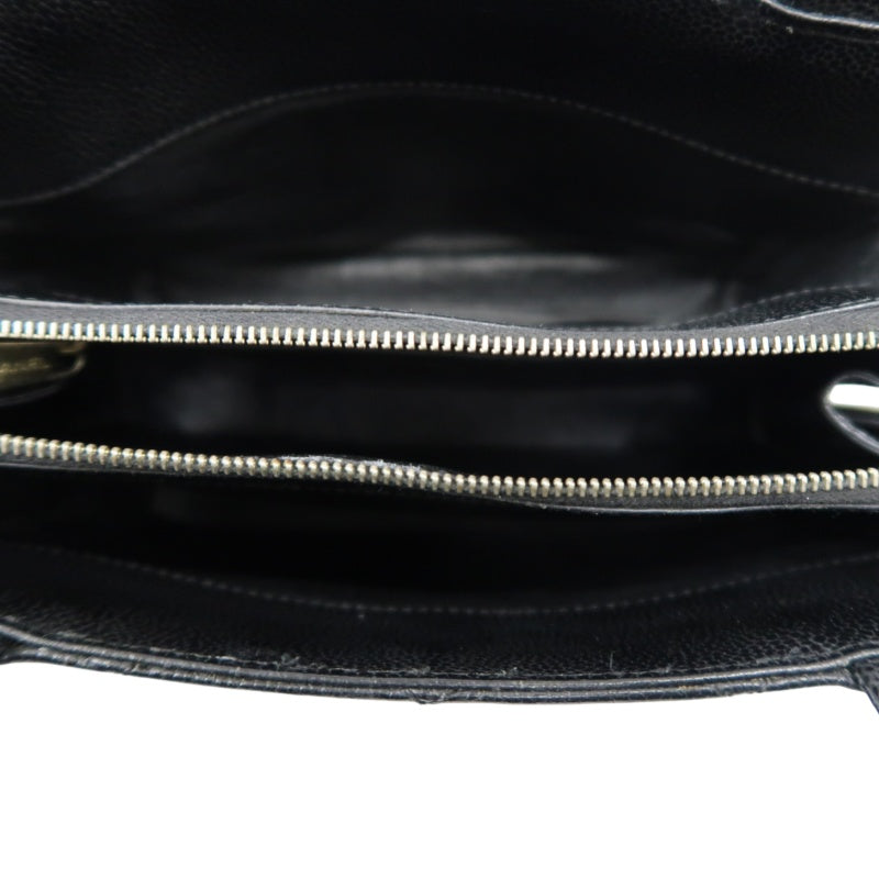 CHANEL Matelasse Tote Bag, Calf Leather, Black, Gold Hardware