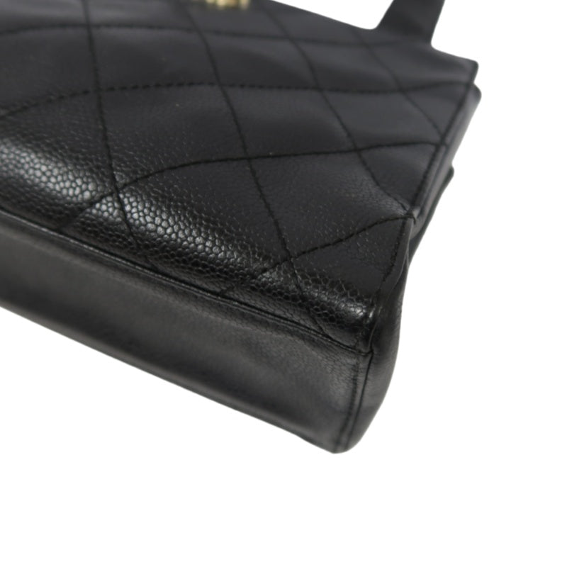 CHANEL Matelasse Tote Bag, Calf Leather, Black, Gold Hardware