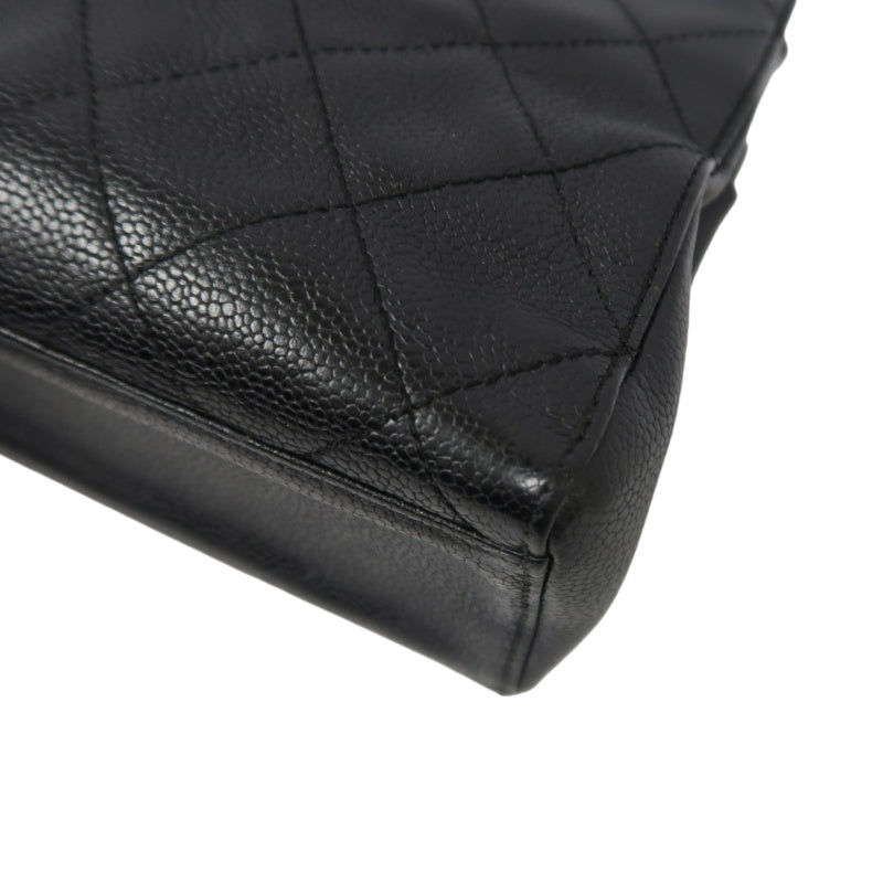 CHANEL Matelasse Tote Bag, Calf Leather, Black, Gold Hardware