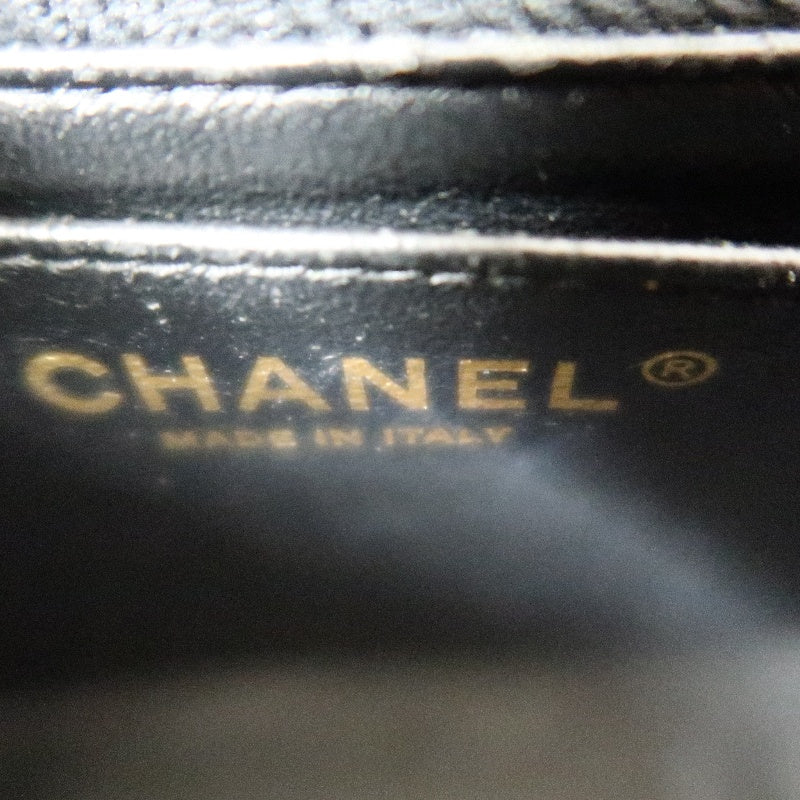 CHANEL Matelasse Shoulder Bag, Lambskin, Black, Gold-tone Hardware