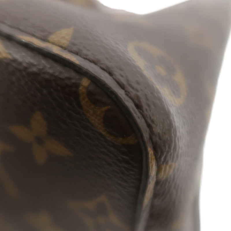 LOUIS VUITTON NeoNoe Shoulder Bag, Brown Monogram PVC with Red Drawstring, Bucket Bag