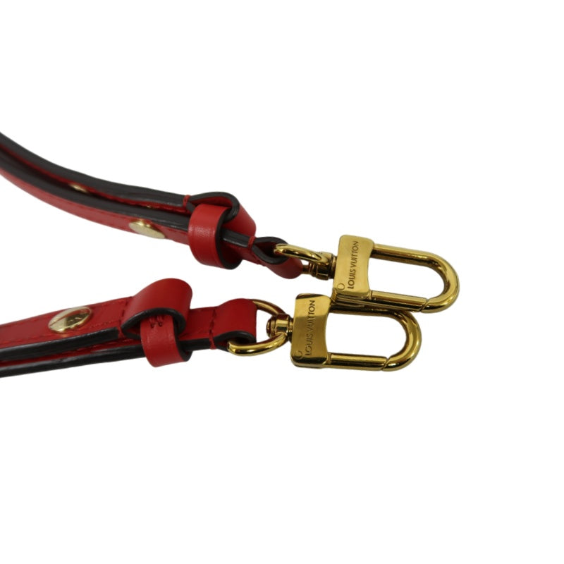 LOUIS VUITTON NeoNoe Shoulder Bag, Brown Monogram PVC with Red Drawstring, Bucket Bag
