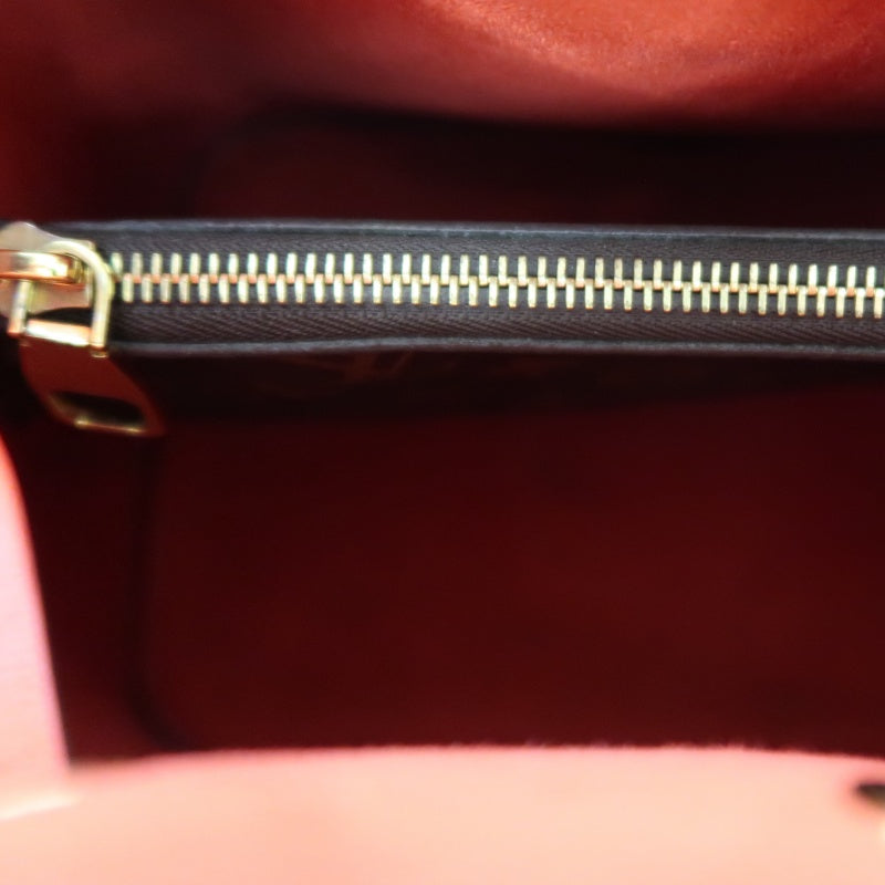 LOUIS VUITTON NeoNoe Shoulder Bag, Brown Monogram PVC with Red Drawstring, Bucket Bag