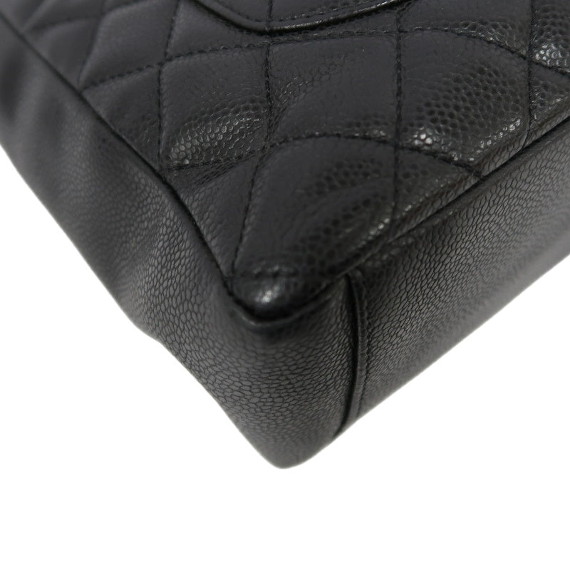 CHANEL Matelasse Tote Bag, Caviar Skin, Black, Gold Hardware, PST Shoulder Bag