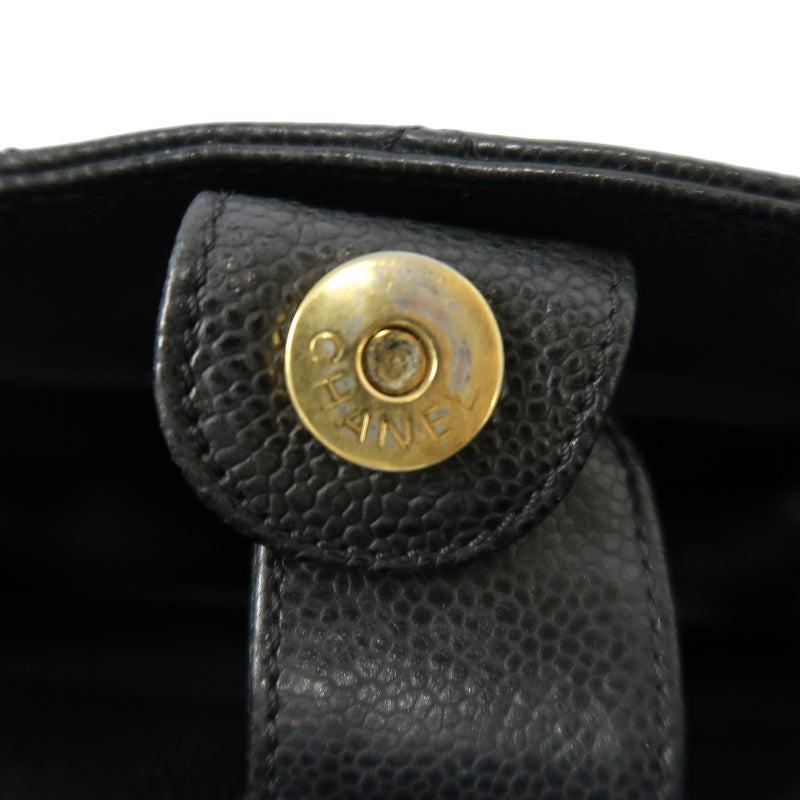 CHANEL Matelasse Tote Bag, Caviar Skin, Black, Gold Hardware, PST Shoulder Bag