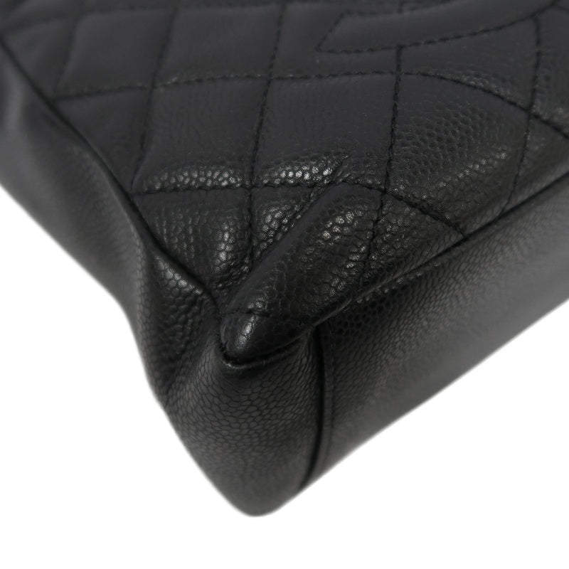 CHANEL Matelasse Tote Bag, Caviar Skin, Black, Gold Hardware, PST Shoulder Bag