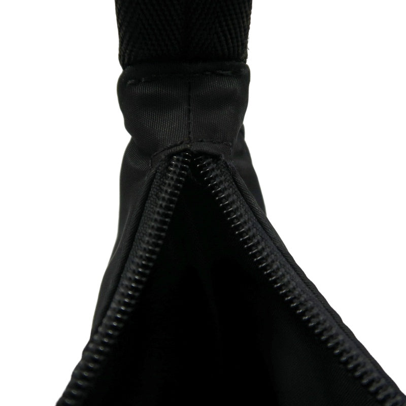 Prada Nylon Handbag, Black with Silver-tone Hardware