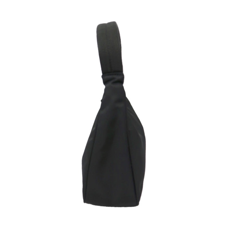 Prada Nylon Handbag, Black with Silver-tone Hardware