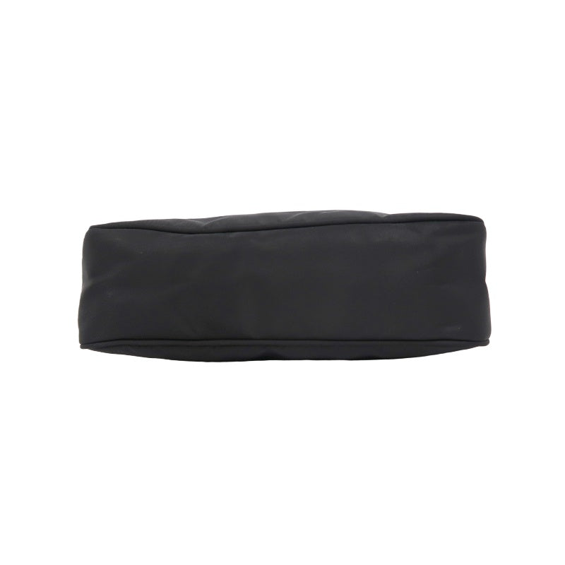 Prada Nylon Handbag, Black with Silver-tone Hardware