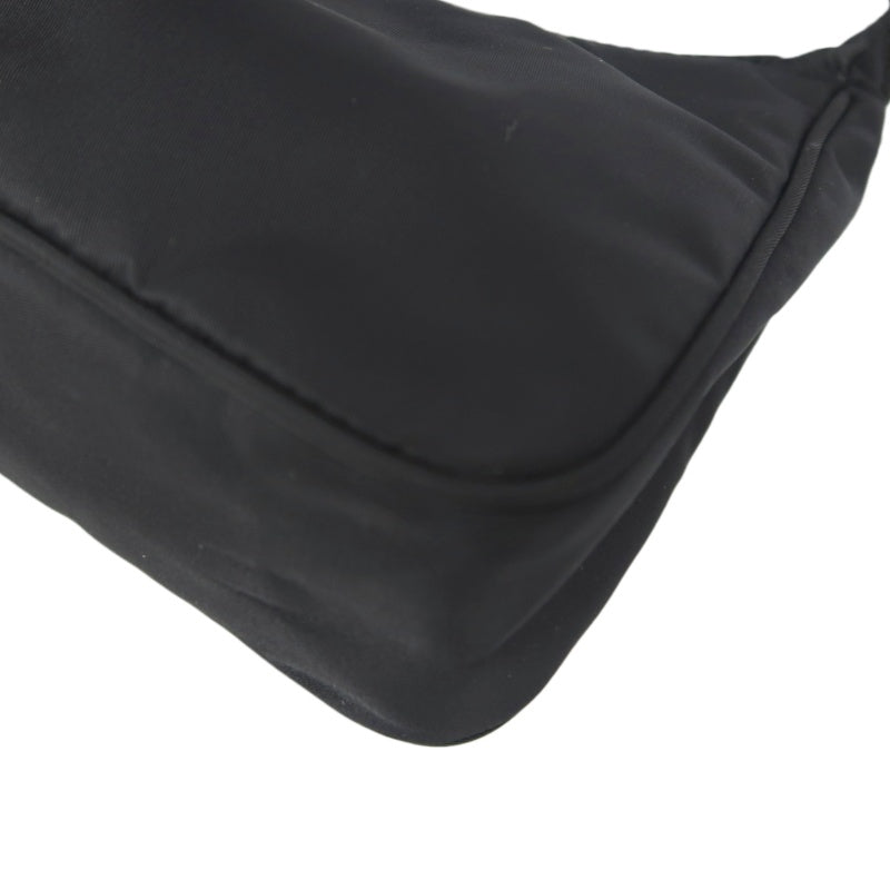Prada Nylon Handbag, Black with Silver-tone Hardware