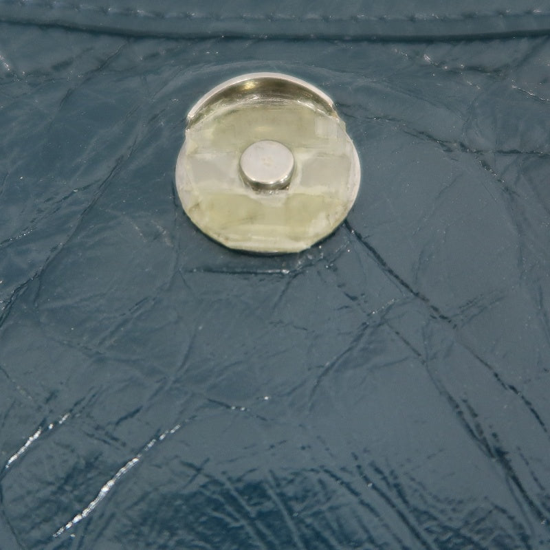 Saint Laurent Niki Leather Shoulder Bag, Blue Oil Wax Leather
