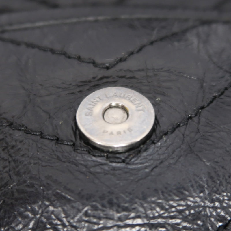 YSL NIKI Shoulder Bag, Black Oil Wax Leather, Crossbody Bag