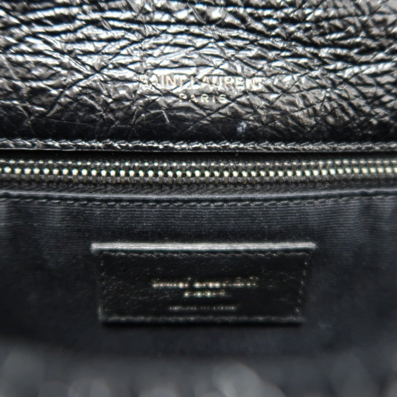 YSL NIKI Shoulder Bag, Black Oil Wax Leather, Crossbody Bag