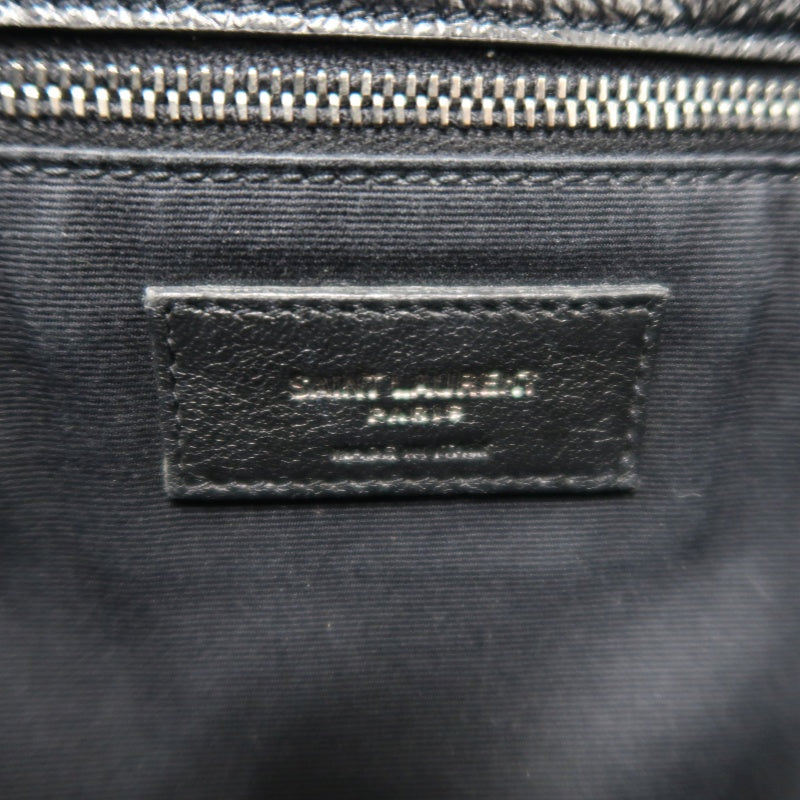 YSL NIKI Shoulder Bag, Black Oil Wax Leather, Crossbody Bag