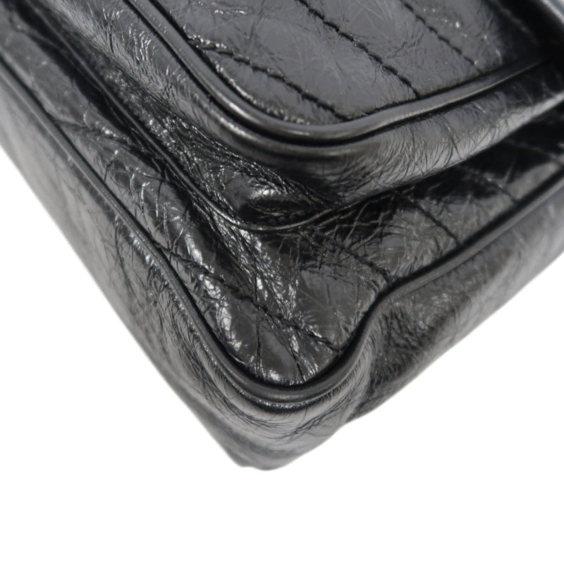 YSL NIKI Shoulder Bag, Black Oil Wax Leather, Crossbody Bag
