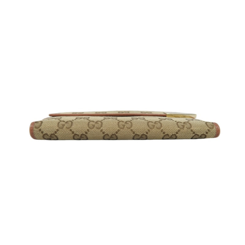 Gucci Monogram Canvas Long Wallet, Brown