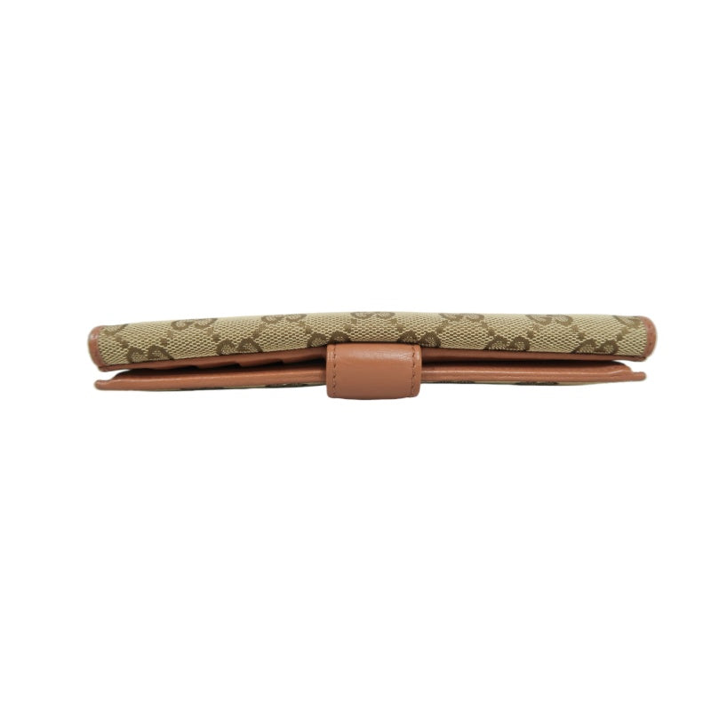 Gucci Monogram Canvas Long Wallet, Brown