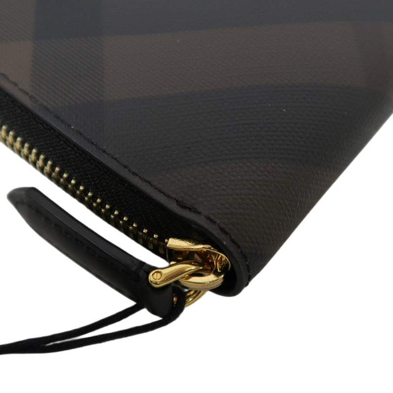 BURBERRY, Burberry, long wallet, brown, brown checkered PVC long wallet