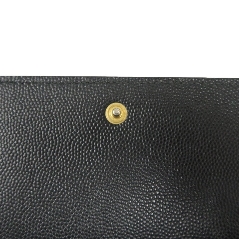 YSL, Saint Laurent, long wallet, leather, black, cowhide
