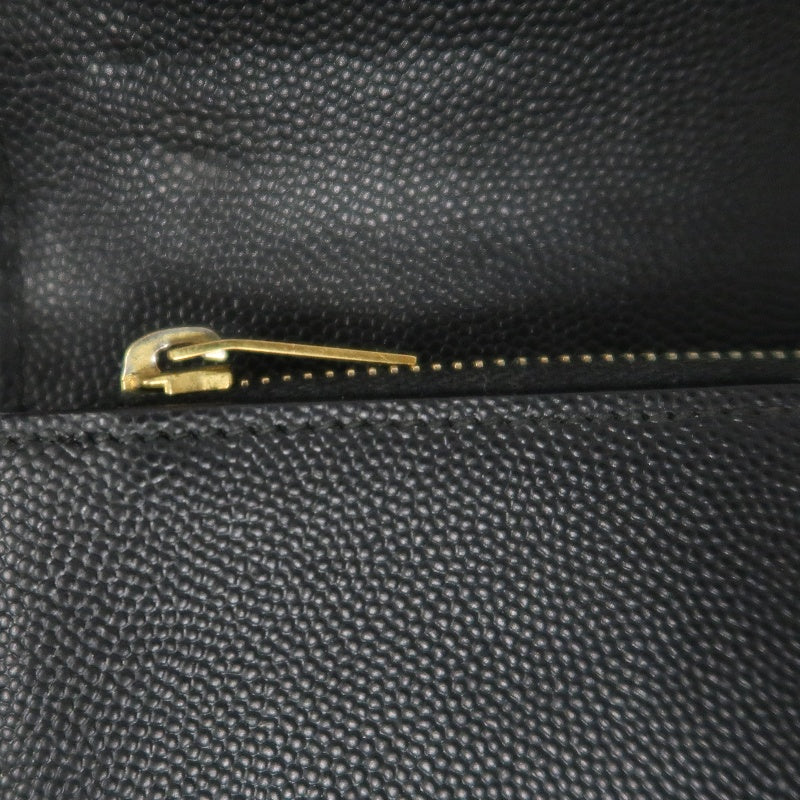YSL, Saint Laurent, long wallet, leather, black, cowhide
