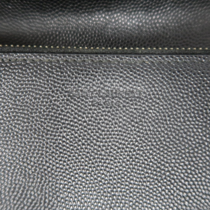 YSL, Saint Laurent, long wallet, leather, black, cowhide