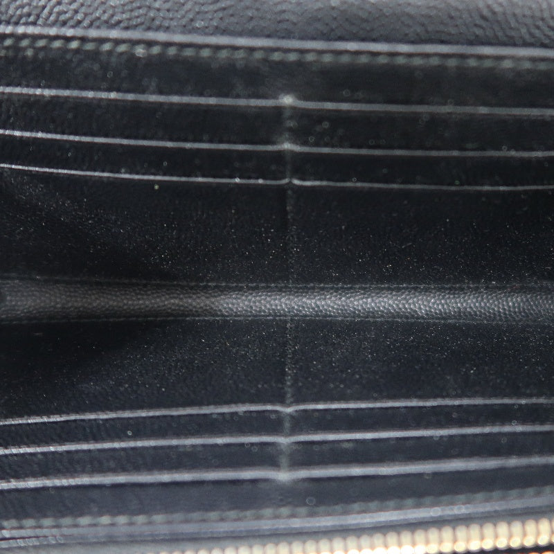 YSL, Saint Laurent, long wallet, leather, black, cowhide