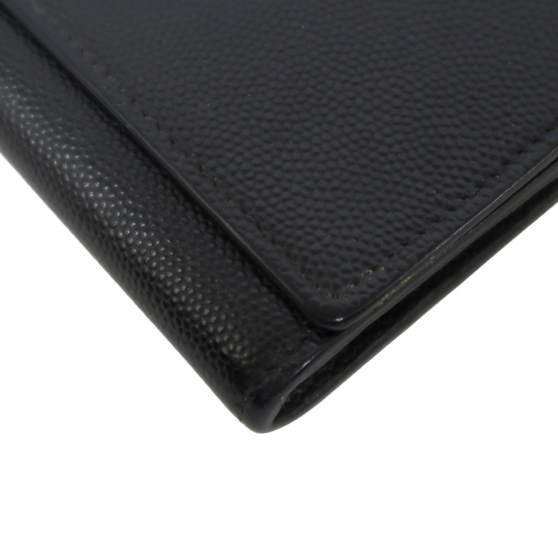 YSL, Saint Laurent, long wallet, leather, black, cowhide