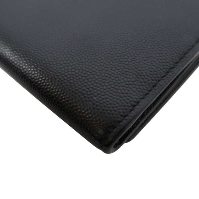 YSL, Saint Laurent, long wallet, leather, black, cowhide