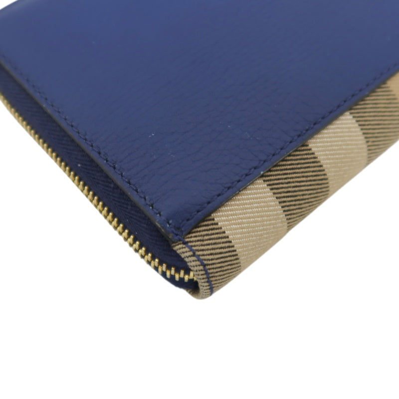 Burberry PVC Long Wallet, Blue