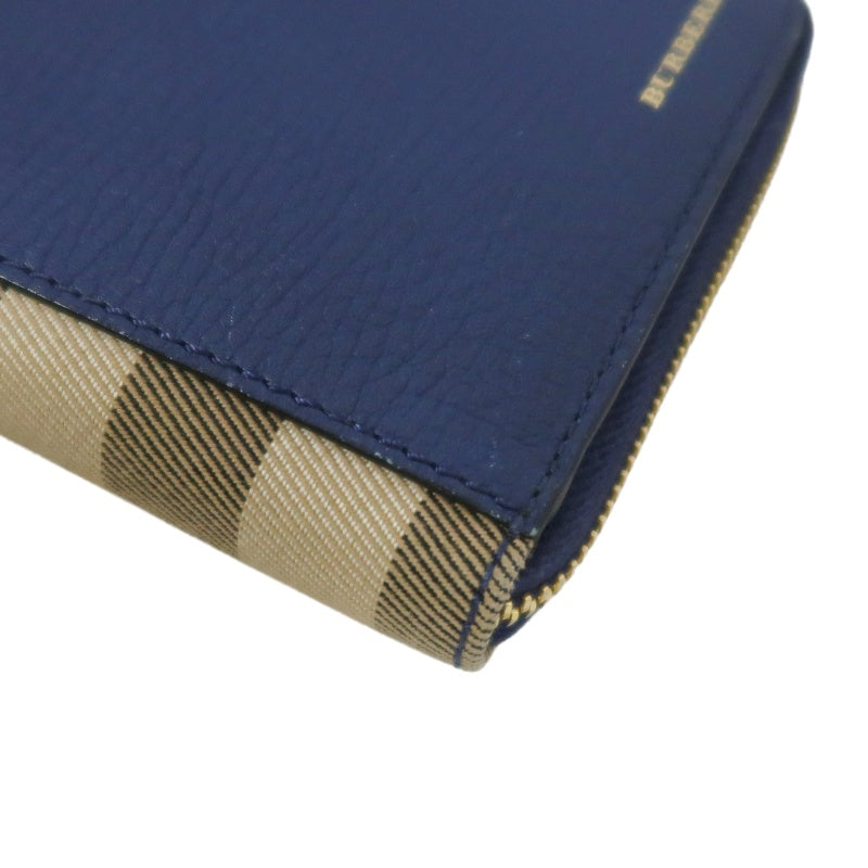Burberry PVC Long Wallet, Blue