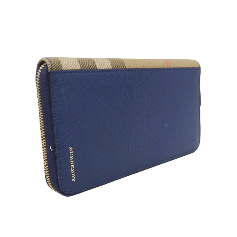 Burberry PVC Long Wallet, Blue