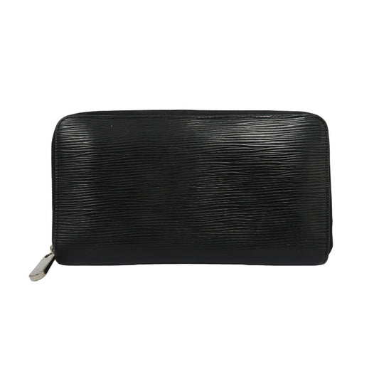 LOUIS VUITTON Epi Long Wallet, Black, LV Black Epi Leather Long Wallet