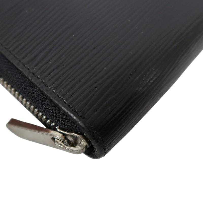 LOUIS VUITTON Epi Long Wallet, Black, LV Black Epi Leather Long Wallet