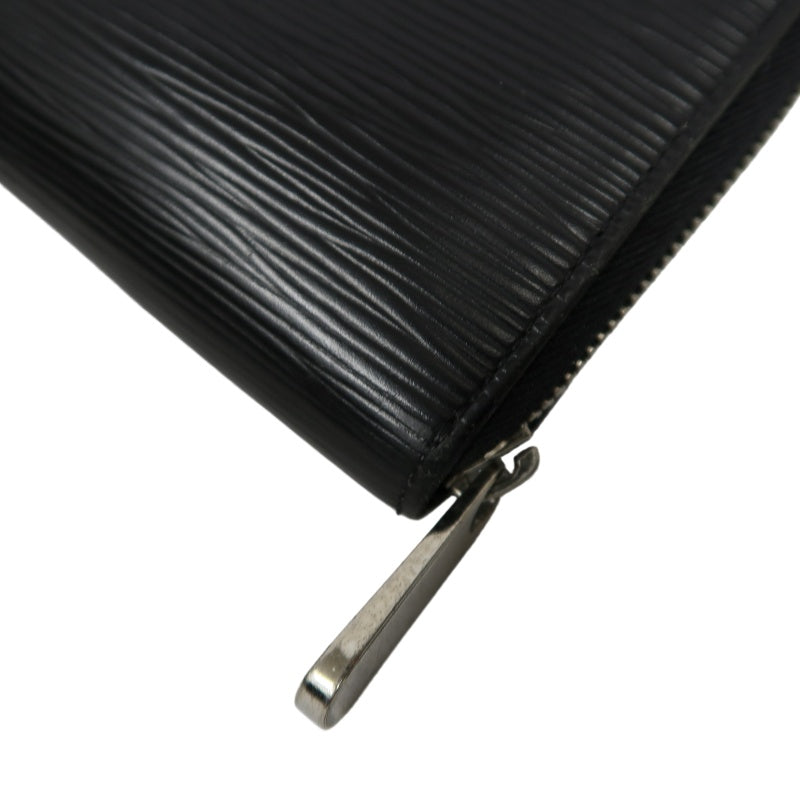 LOUIS VUITTON Epi Long Wallet, Black, LV Black Epi Leather Long Wallet