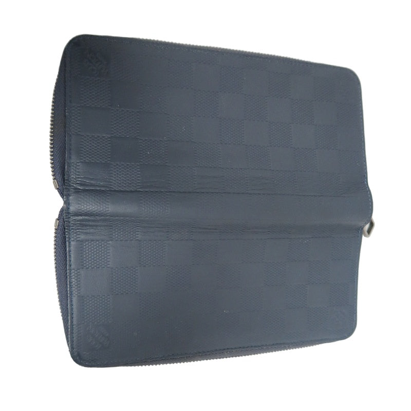 Louis Vuitton Damier Infini Long Wallet, Navy PVC