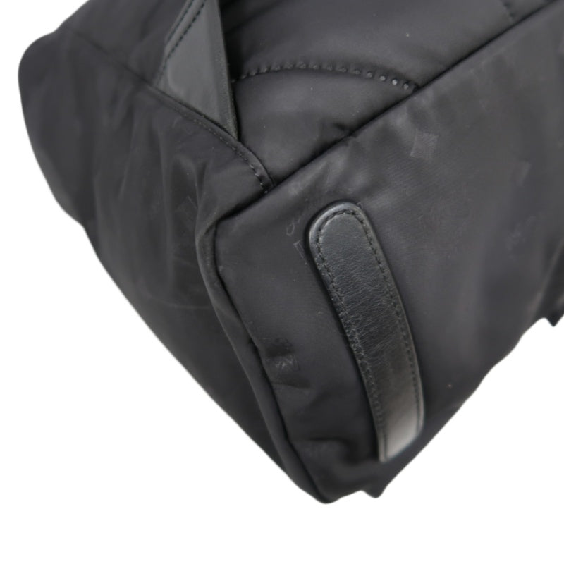 MCM Backpack, Nylon, Black, Printed Pattern