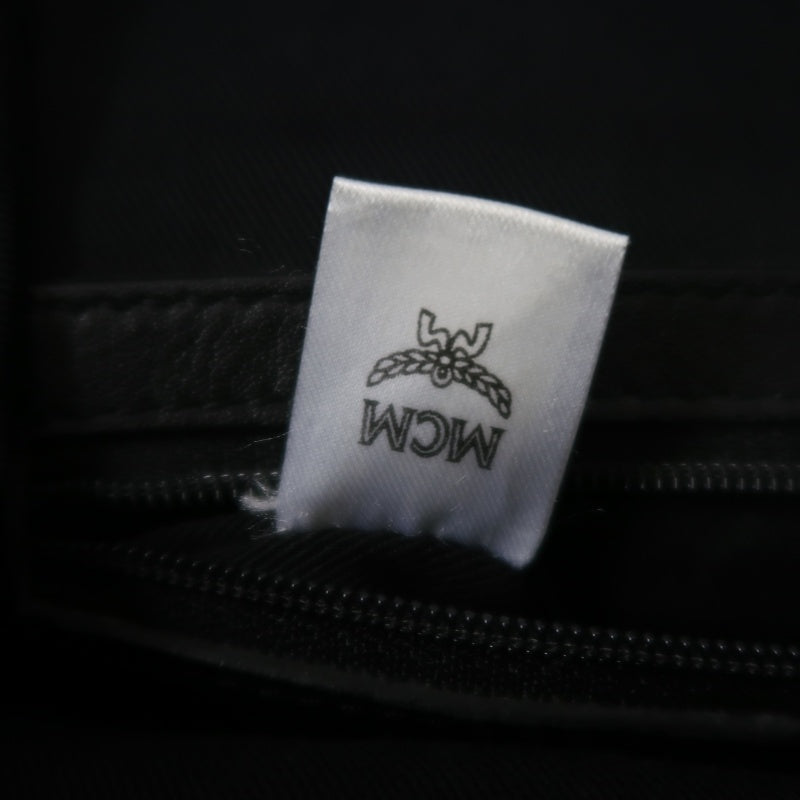 MCM Backpack, Nylon, Black, Printed Pattern