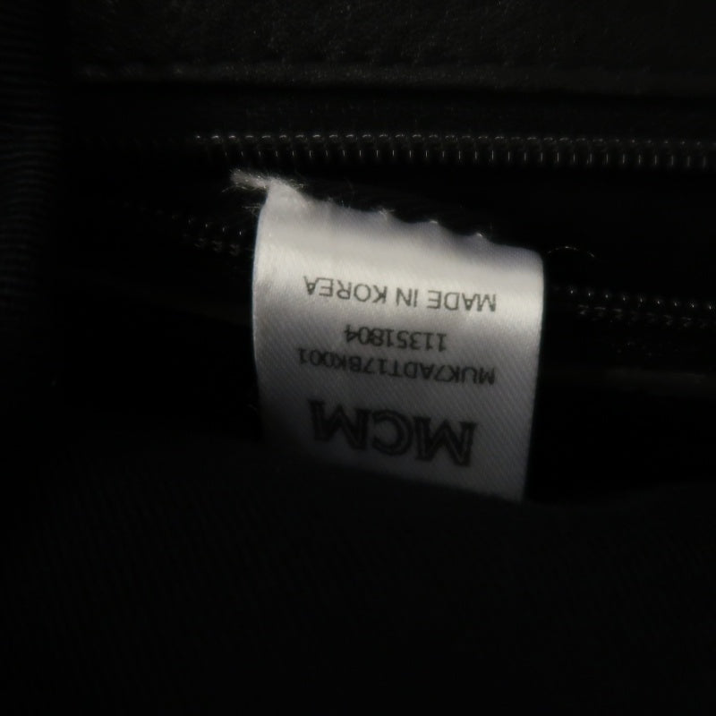 MCM Backpack, Nylon, Black, Printed Pattern