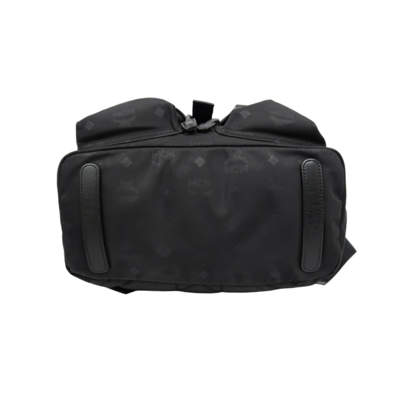 MCM Backpack, Nylon, Black, Printed Pattern
