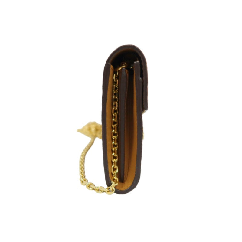 MCM WOC, Brown, Gold Hardware, Yellow Monogram PVC Crossbody Bag
