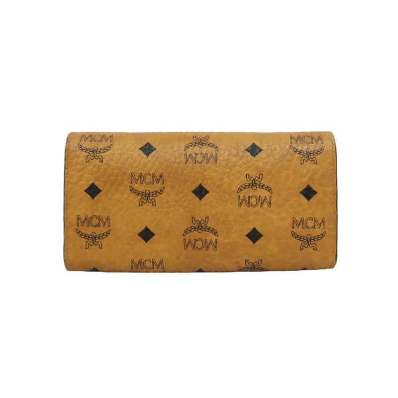 MCM WOC, Brown, Gold Hardware, Yellow Monogram PVC Crossbody Bag