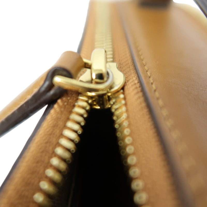 MCM Handbag, Brown & Yellow Monogram PVC, Top Handle Bag