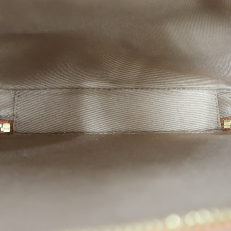 MCM Handbag, Brown & Yellow Monogram PVC, Top Handle Bag