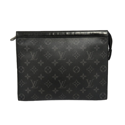 LOUIS VUITTON Pochette Toilette, Second Bag, Pouch, Monogram, Brown, Damier Ebene PVC, Toiletry Bag, Clutch
