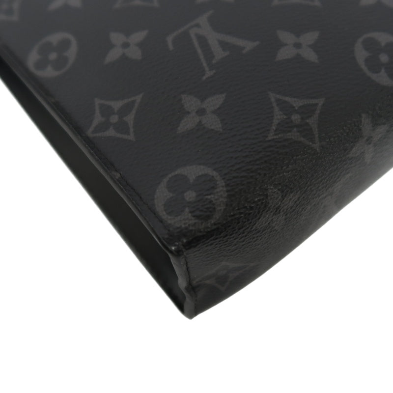 LOUIS VUITTON Pochette Toilette, Second Bag, Pouch, Monogram, Brown, Damier Ebene PVC, Toiletry Bag, Clutch