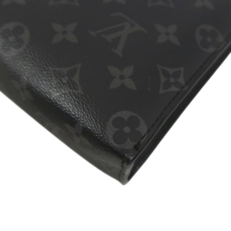 LOUIS VUITTON Pochette Toilette, Second Bag, Pouch, Monogram, Brown, Damier Ebene PVC, Toiletry Bag, Clutch